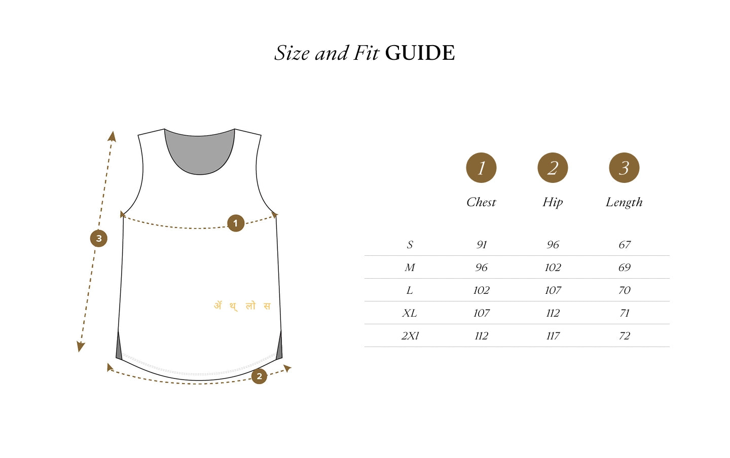 Size Chart CM