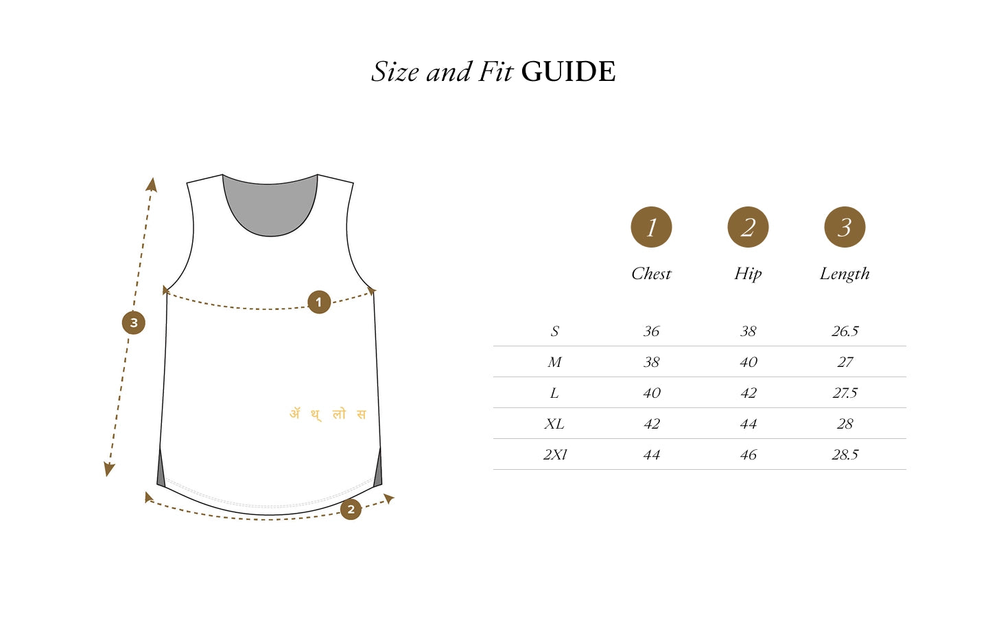 Size Chart IN