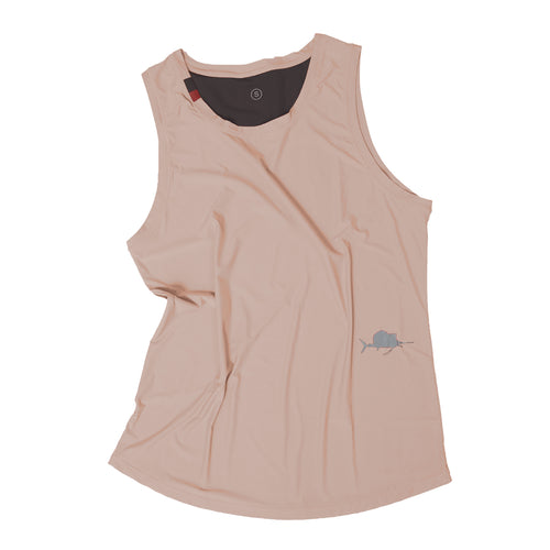 Man running outdoors with a scenic background wearing Zero Singlet