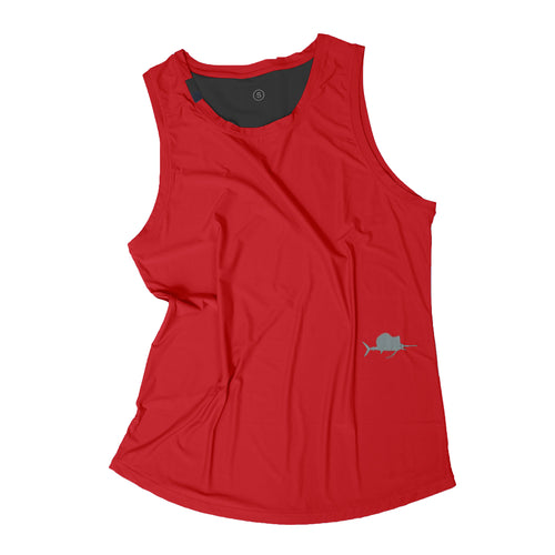 Man running outdoors with a scenic background wearing Zero Singlet