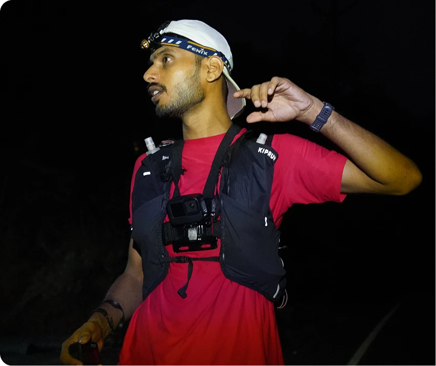 4th position at 50 Km <br>Mawla Ghati Ultra
